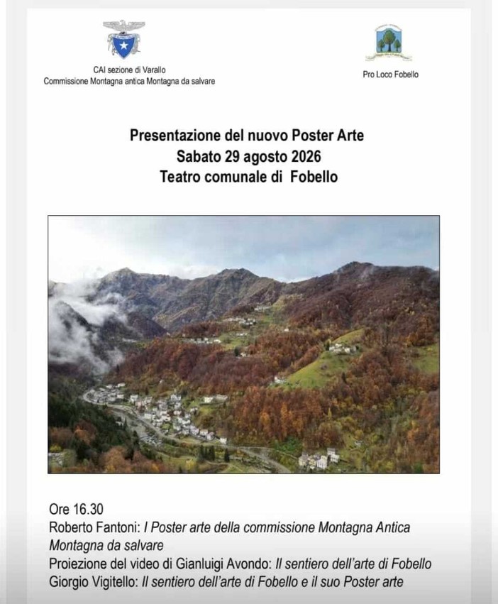 A Fobello un pomeriggio dedicato al “Poster Arte” e al sentiero dell’arte A Fobello un pomeriggio dedicato al “Poster Arte” e al sentiero dell’arte