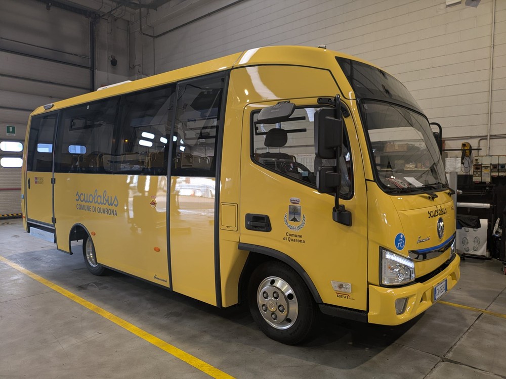 A Quarona il 30 aprile sarà inaugurato il primo scuolabus elettrico del Piemonte