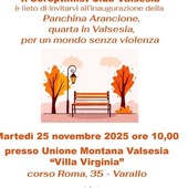 Varallo, il Soroptimist inaugura la quarta Panchina Arancione contro la violenza sulle donne