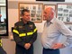 Incendi in Valsesia, visita del ministro Pichetto ai presidi dei Vigili del fuoco