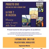 Varallo, il 2 ottobre la presentazione della seconda fase del progetto DIVE in Valsesia