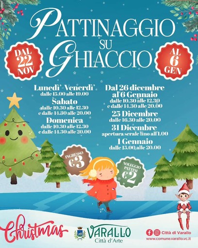 Varallo riapre la pista di pattinaggio: dal 22 novembre divertimento sul ghiaccio fino all’Epifania Varallo riapre la pista di pattinaggio: dal 22 novembre divertimento sul ghiaccio fino all’Epifania