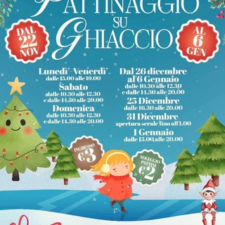 Varallo riapre la pista di pattinaggio: dal 22 novembre divertimento sul ghiaccio fino all’Epifania