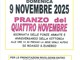 A Roasio il tradizionale “Pranzo del Quattro Novembre” per celebrare la Giornata delle Forze Armate e l’Anniversario della Vittoria A Roasio il tradizionale “Pranzo del Quattro Novembre” per celebrare la Giornata delle Forze Armate e l’Anniversario della Vittoria