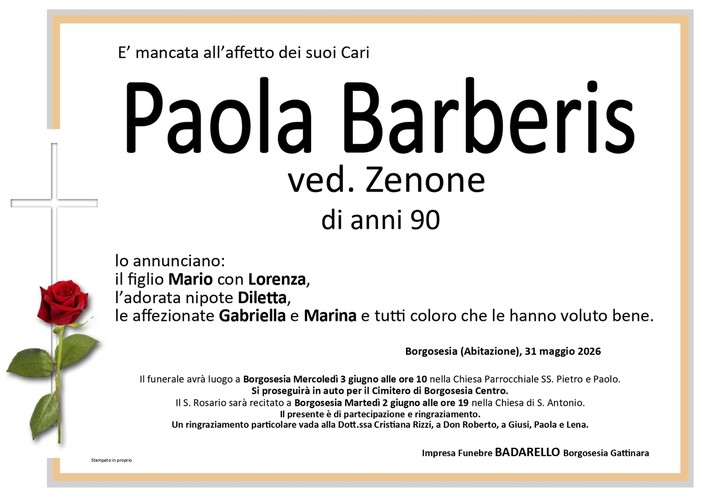 Paola Barberis, ved. Zenone