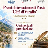 Varallo, il 27 settembre la premiazione del Premio Internazionale di Poesia “Città di Varallo”