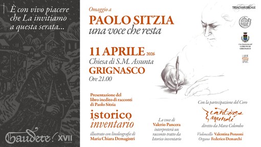 A Grignasco una serata in omaggio a Paolo Sitzia con la presentazione di “Istorico inventario”
