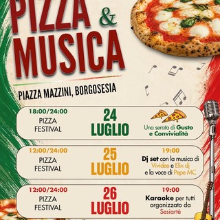 Borgosesia, in Piazza Mazzini arriva il Pizza Festival tra gusto, musica e divertimento