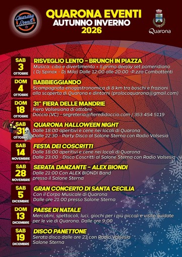 Quarona Eventi, musica e intrattenimento per tutte le età: arriva anche il Brunch in piazza Quarona Eventi, musica e intrattenimento per tutte le età: arriva anche il Brunch in piazza