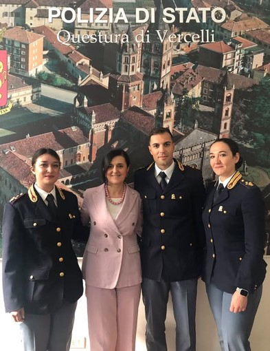 Questura di Vercelli, accolti tre nuovi Commissari della Polizia di Stato