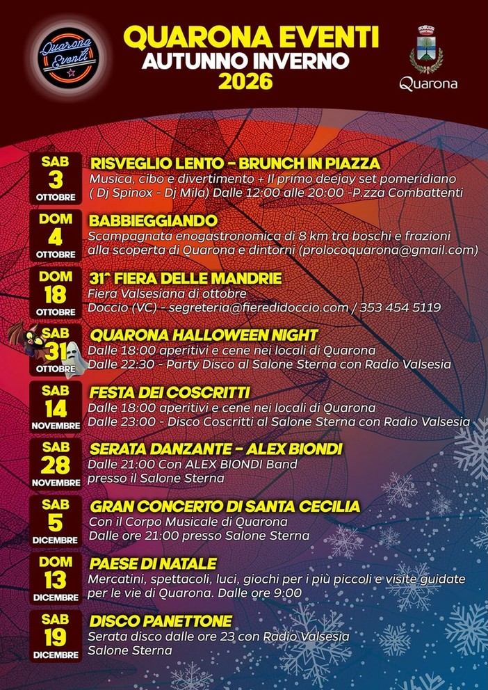 Quarona Eventi, musica e intrattenimento per tutte le età: arriva anche il Brunch in piazza Quarona Eventi, musica e intrattenimento per tutte le età: arriva anche il Brunch in piazza