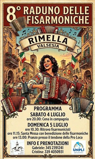 Rimella si prepara all’8° Raduno delle fisarmoniche