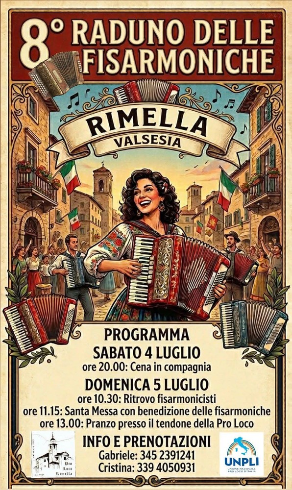 Rimella si prepara all’8° Raduno delle fisarmoniche