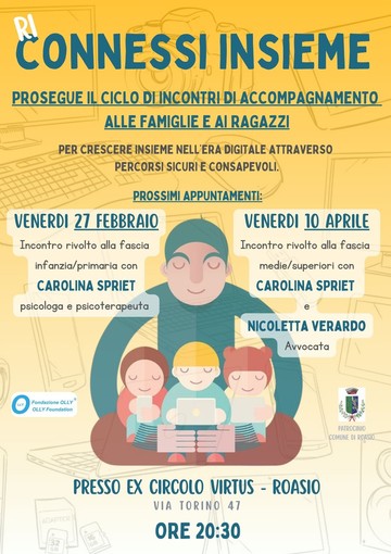 Roasio, due serate gratuite per famiglie e ragazzi su digitale e sicurezza online Roasio, due serate gratuite per famiglie e ragazzi su digitale e sicurezza online