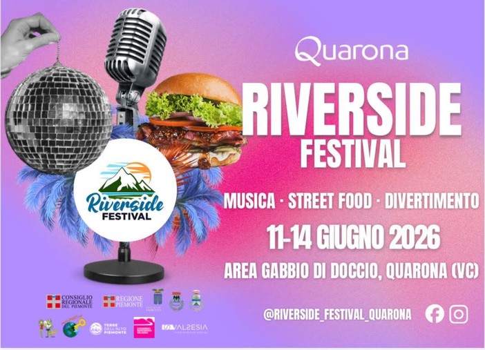 Quarona, il Riverside Festival porta musica, street food e divertimento al Gabbio di Doccio Quarona, il Riverside Festival porta musica, street food e divertimento al Gabbio di Doccio