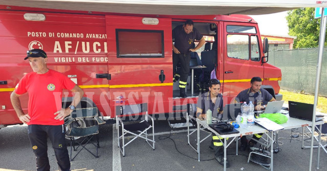 Roasio, proseguono le ricerche di un uomo scomparso: in campo tutti i soccorsi - Foto Benedetti per valsesianotizie.it