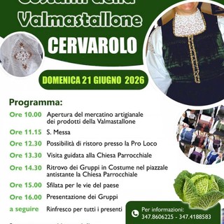 Cervarolo ospita il 12° Raduno dei Costumi della Valmastallone Cervarolo ospita il 12° Raduno dei Costumi della Valmastallone