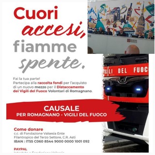 Romagnano, nuova autopompa per i Vigili del Fuoco volontari: il traguardo è vicino Romagnano, nuova autopompa per i Vigili del Fuoco volontari: il traguardo è vicino