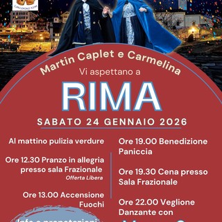 Carnevale 2026 a Rima: Martin Caplet e Carmelina tra pranzo, fuochi e veglione