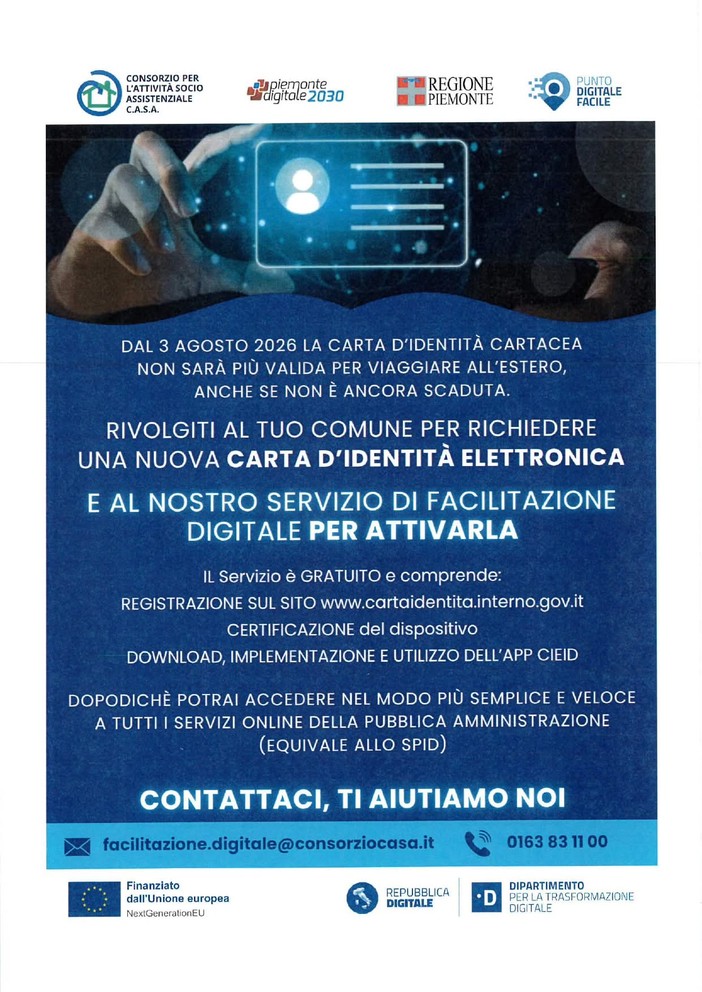 Carta d’identità cartacea, dal 3 agosto non sarà più valida per viaggiare all’estero: il C.A.S.A. attiva un supporto gratuito