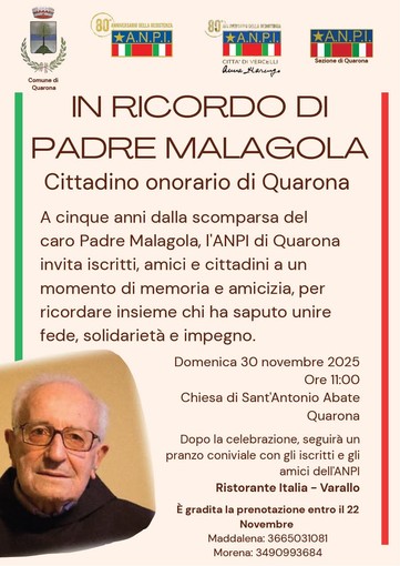 Quarona ricorda Padre Malagola: una cerimonia nel segno della memoria e della gratitudine