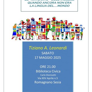 In biblioteca a Romagnano ospite Tiziano Leonardi, si parla della lingua inglese....
