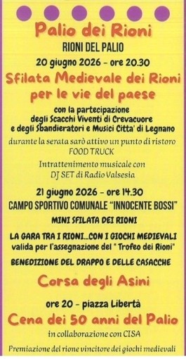 Serravalle Sesia, il Palio dei Rioni anima il paese tra sfilata medievale e giochi
