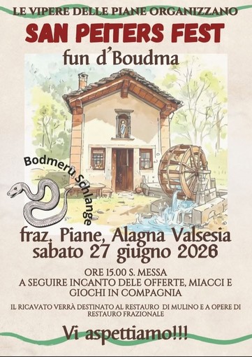 Alagna, a Piane la San Peters Fest sostiene il restauro del mulino Alagna, a Piane la San Peters Fest sostiene il restauro del mulino