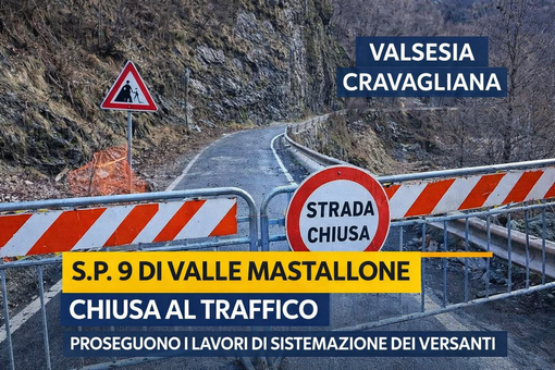 Cravagliana, prorogata la chiusura della Sp 9 in Valle Mastallone per i lavori di sistemazione versanti