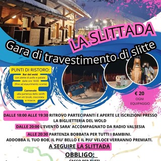 Ad Alagna Valsesia è il giorno de “La Slittada”: gara di travestimento di slitte e bob per bambini al Wold