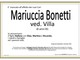 Mariuccia Bonetti, ved. Villa