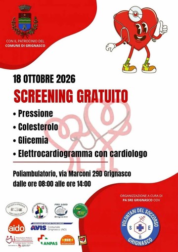 A Grignasco screening gratuito con controlli su pressione, colesterolo, glicemia ed elettrocardiogramma A Grignasco screening gratuito con controlli su pressione, colesterolo, glicemia ed elettrocardiogramma