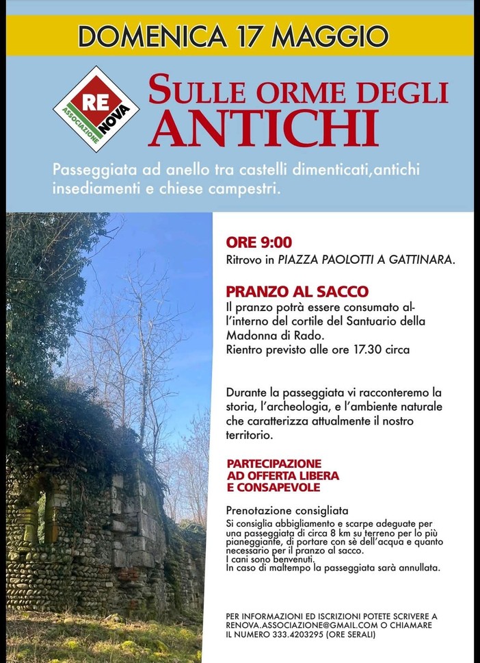 A Gattinara una passeggiata “Sulle orme degli antichi”