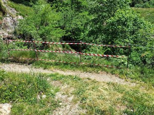 Ripristinato il sentiero GTA franato a monte dell’Alpe Sass da Mur Ripristinato il sentiero GTA franato a monte dell’Alpe Sass da Mur