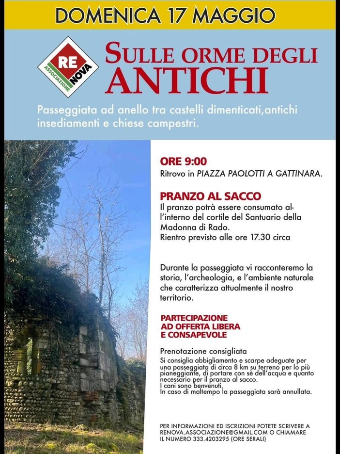 A Gattinara una passeggiata “Sulle orme degli antichi” A Gattinara una passeggiata “Sulle orme degli antichi”