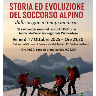 Breia, una serata dedicata alla “Storia ed evoluzione del Soccorso Alpino”