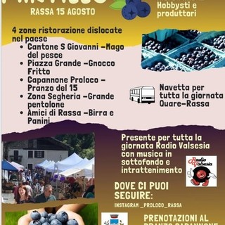 Rassa, a Ferragosto torna la Sagra del Mirtillo