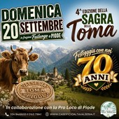 A Piode torna la Sagra della Toma: festa doppia per i 70 anni del Caseificio Alta Valsesia