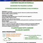I sentieri Walser di Rimella diventano escursioni guidate tra frazioni, alpeggi e musei I sentieri Walser di Rimella diventano escursioni guidate tra frazioni, alpeggi e musei