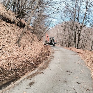 Quarona, manutenzione annuale sulla strada per il Monte Tovo: pulizia delle cunette e raccolta foglie