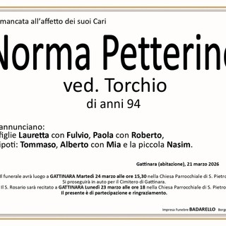 Norma Petterino, ved. Torchio