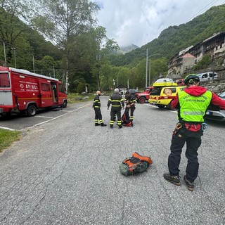 Valle Cervo, disperso nell'area del Monte Bo: in azione elicotteri e squadre di soccorso.