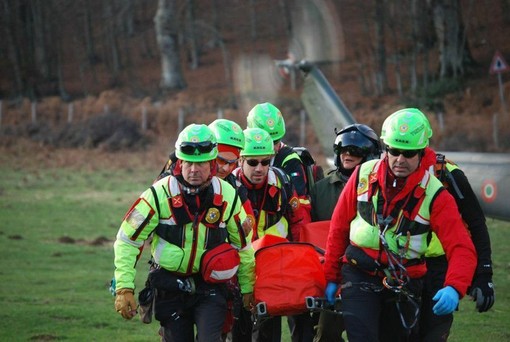 In azione il Soccorso Alpino (foto di repertorio)