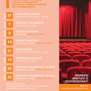 “Seminare Talenti in scena”: a Varallo e Borgosesia il teatro parla ai giovani
