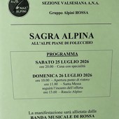 Rossa, Sagra Alpina all’Alpe Piane di Folecchio con il Gruppo Alpini