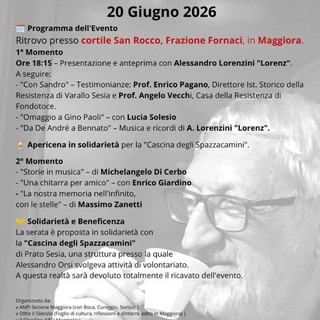 Maggiora ricorda Alessandro Orsi con una serata di poesia, musica e solidarietà