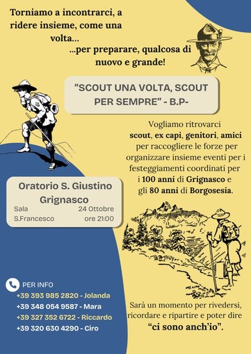 Grignasco, serata scout all’Oratorio San Giustino: “Scout una volta, scout per sempre”