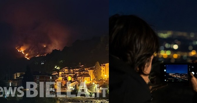 Incendio in Valsessera, a Coggiola arrivano i curiosi a caccia di foto. L’appello del sindaco: “Usate il buon senso”