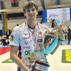 Borgosesia festeggia Thomas Spinello: il palleggiatore valsesiano vince la Coppa Italia di Serie A3 con Reggio Calabria