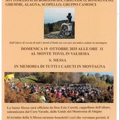 Messa al Monte Tovo in memoria di tutti i caduti in montagna